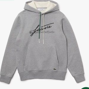 Lacoste Men's Signature Flecked Cotton Fleece Hoodie
